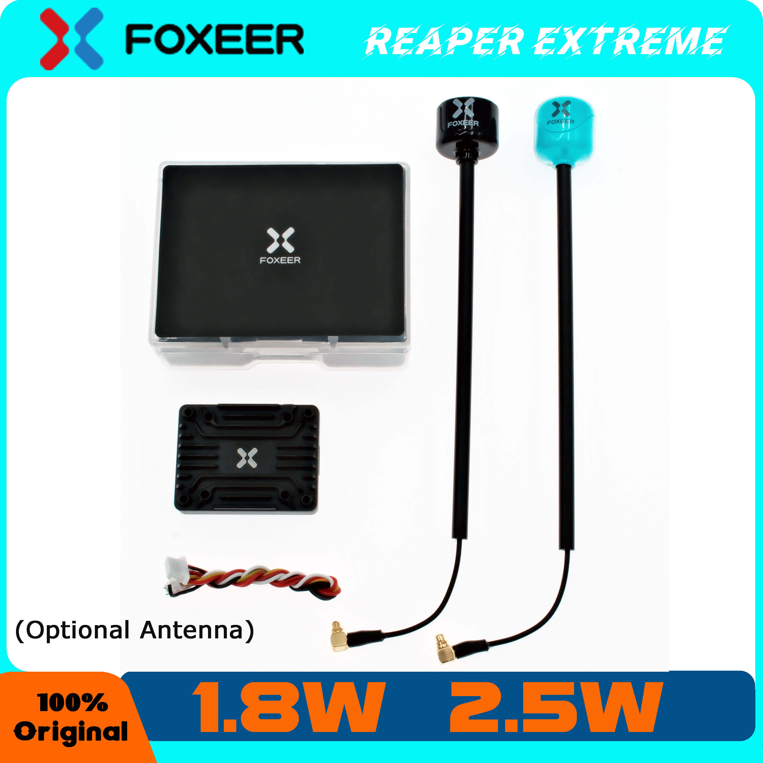 Foxeer-長距離ドローン用の切り替え可能送信機、極端な2 - Foxeer Reaper Extreme 2.5W Vtx のレビューと価格